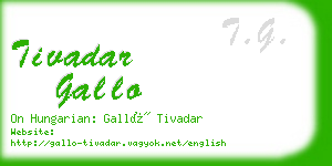 tivadar gallo business card